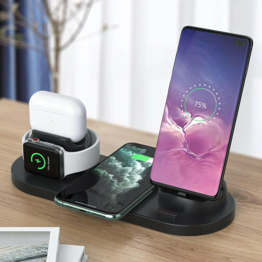 . 6-in-1 Universal Wireless Charger – Rotating Holder, Multi-Device Station - GoTypical