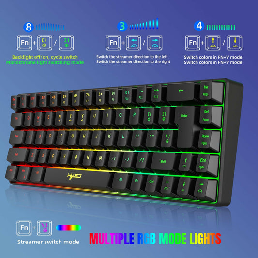 . Mechanical Gaming Keyboard – 68-Key RGB Backlit Portable ABS - GoTypical