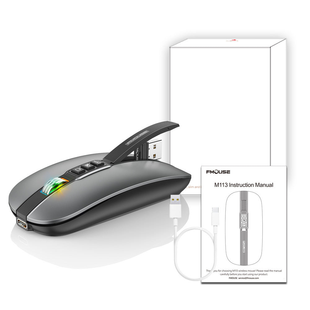 Wireless Mouse Bluetooth Dual Mode 2.4G/BT5.1 Silent Mouse 2400DPI PC Notebook Business Office
