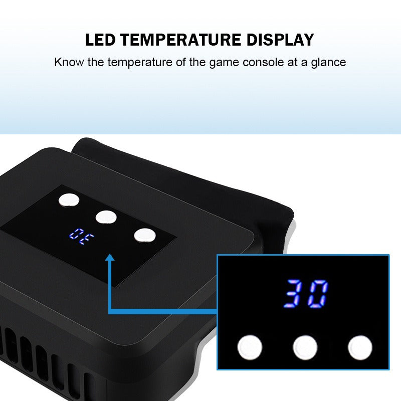 Suitable for switch host heatsink switch game console base with temperature display and cooling fan.