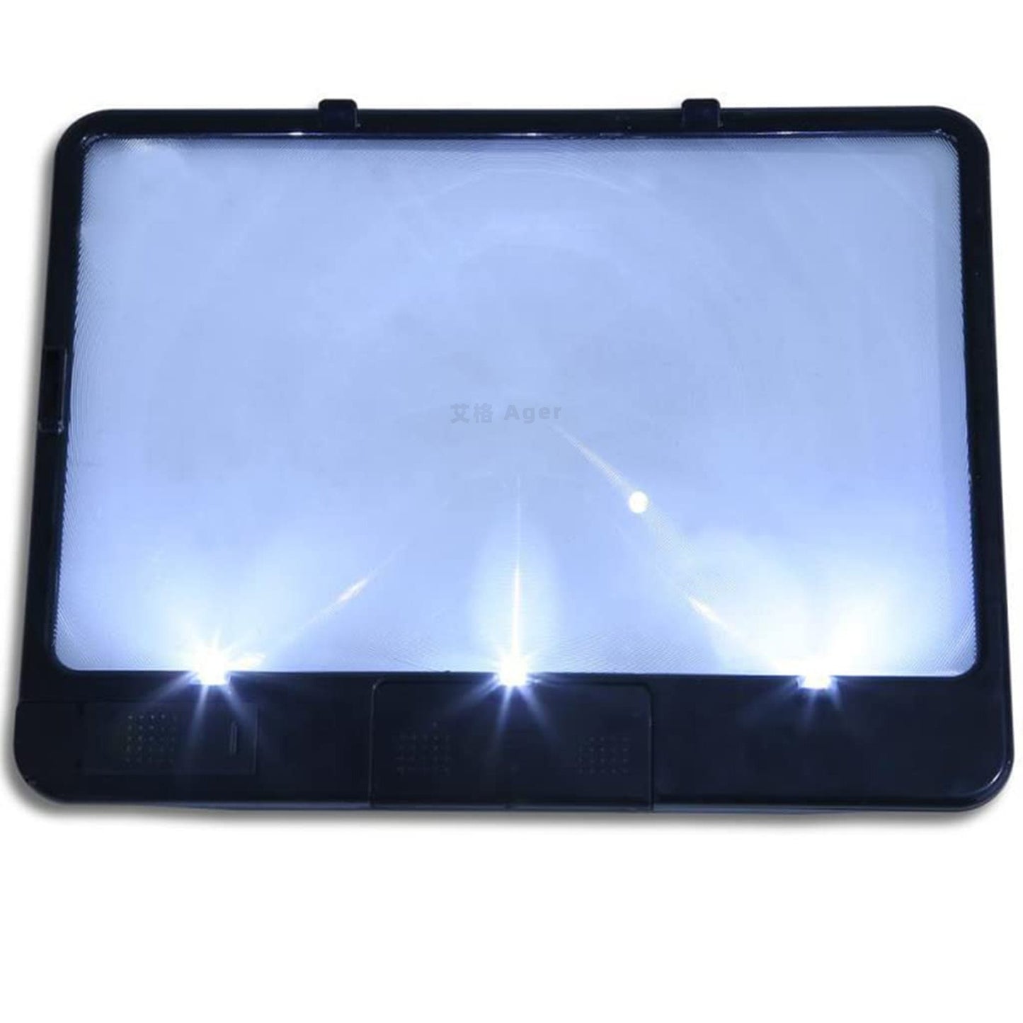 Full page reading 3LED light 3x PVC night light desktop handheld magnifying glass.