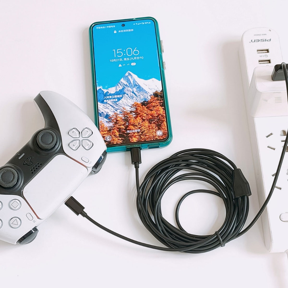 3-meter USB-C 2-in-1 charging USB one to two TYPE C charging cable simultaneously charges 2 TYPE C devices