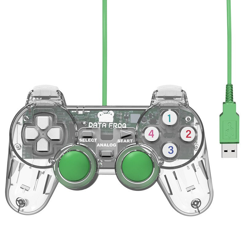 Transparent shell PC computer USB game controller 3D joystick controller vibration free game accessories.