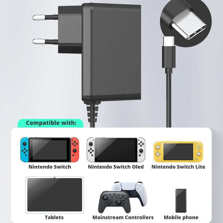 Suitable for Switch Charger NS Intelligent Fast Charging Switch Lite Game Console Fast Charging Plug