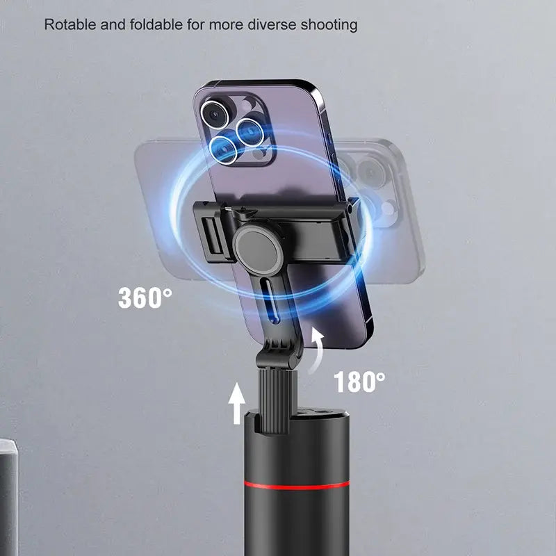P02 Auto Face Tracking Stand 360 Rotation Phone Holder Desktop Tracking Gimbal Stabilizer Tripod for Live Vlogging Video.
