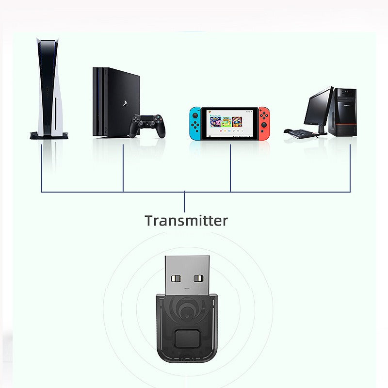 Suitable for PS5 Bluetooth wireless headphone adapter PC computer/PS5/PS4/Switch Bluetooth transmitter.