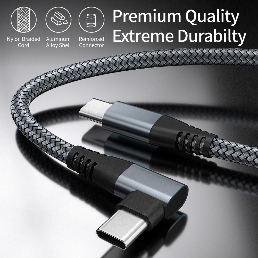 Double head Type-C cable TypeC elbow USB C to C charging cable suitable for Apple 15PD fast charging data cable