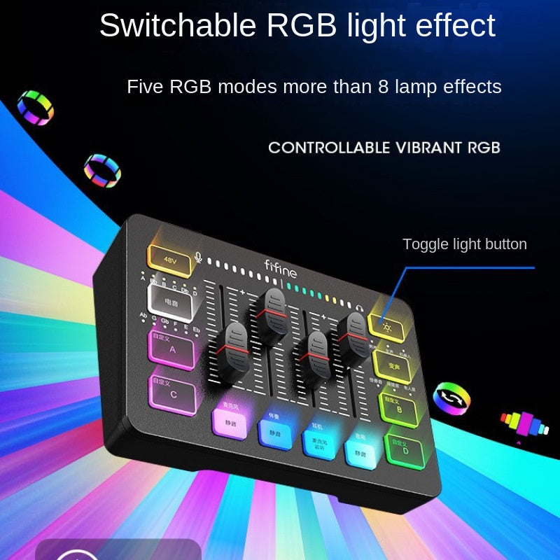Fifine Game Live Streaming Equipment SC3 Full Set USB External Sound Card Microphone Desktop Karaoke.