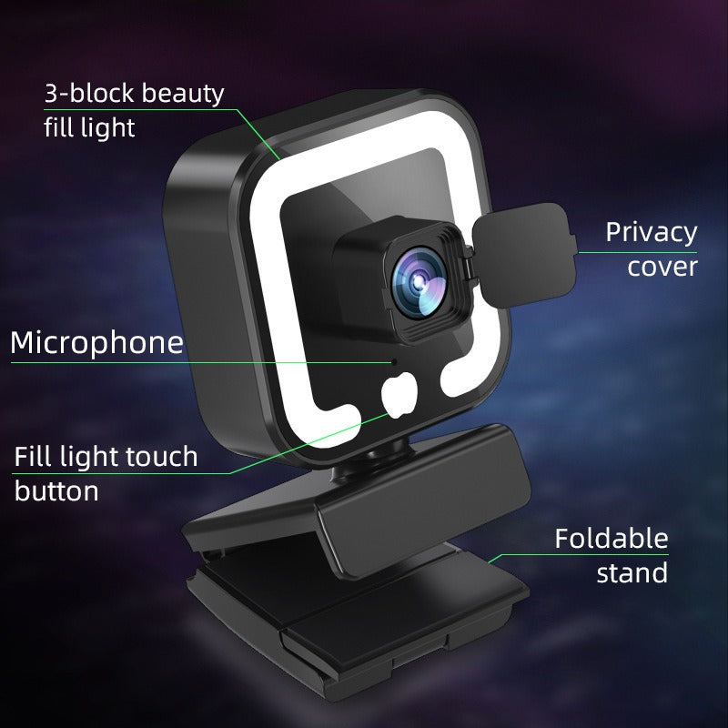 4k beauty autofocus 1080p computer camera high-definition network USB live streaming webcam2k.
