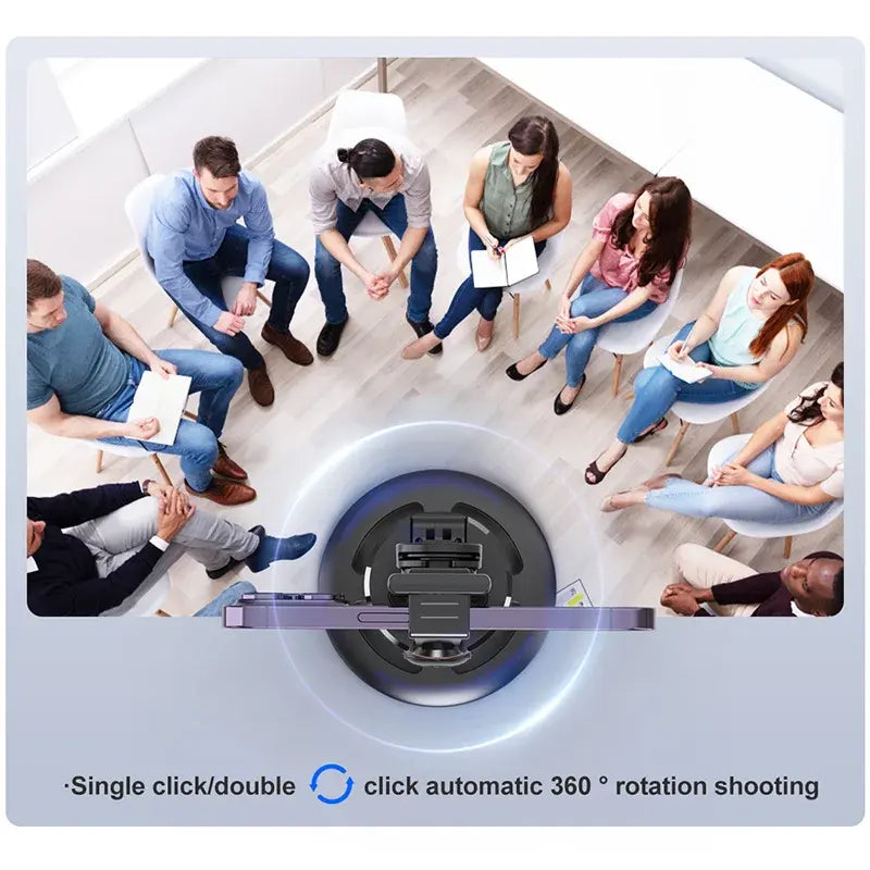 P02 Auto Face Tracking Stand 360 Rotation Phone Holder Desktop Tracking Gimbal Stabilizer Tripod for Live Vlogging Video.