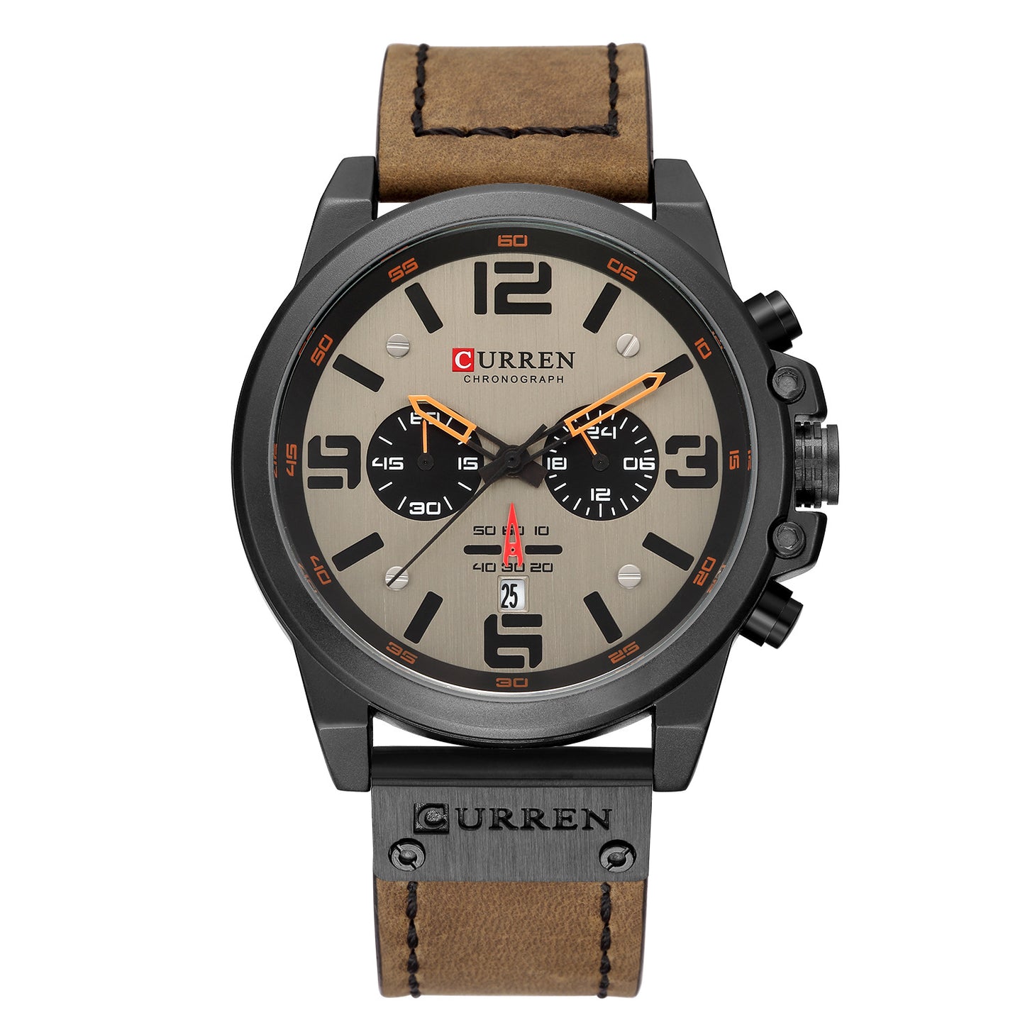 Men's Watch Sports Six Pin Quartz Watch Calendar Men's Watch Waterproof Belt Watch