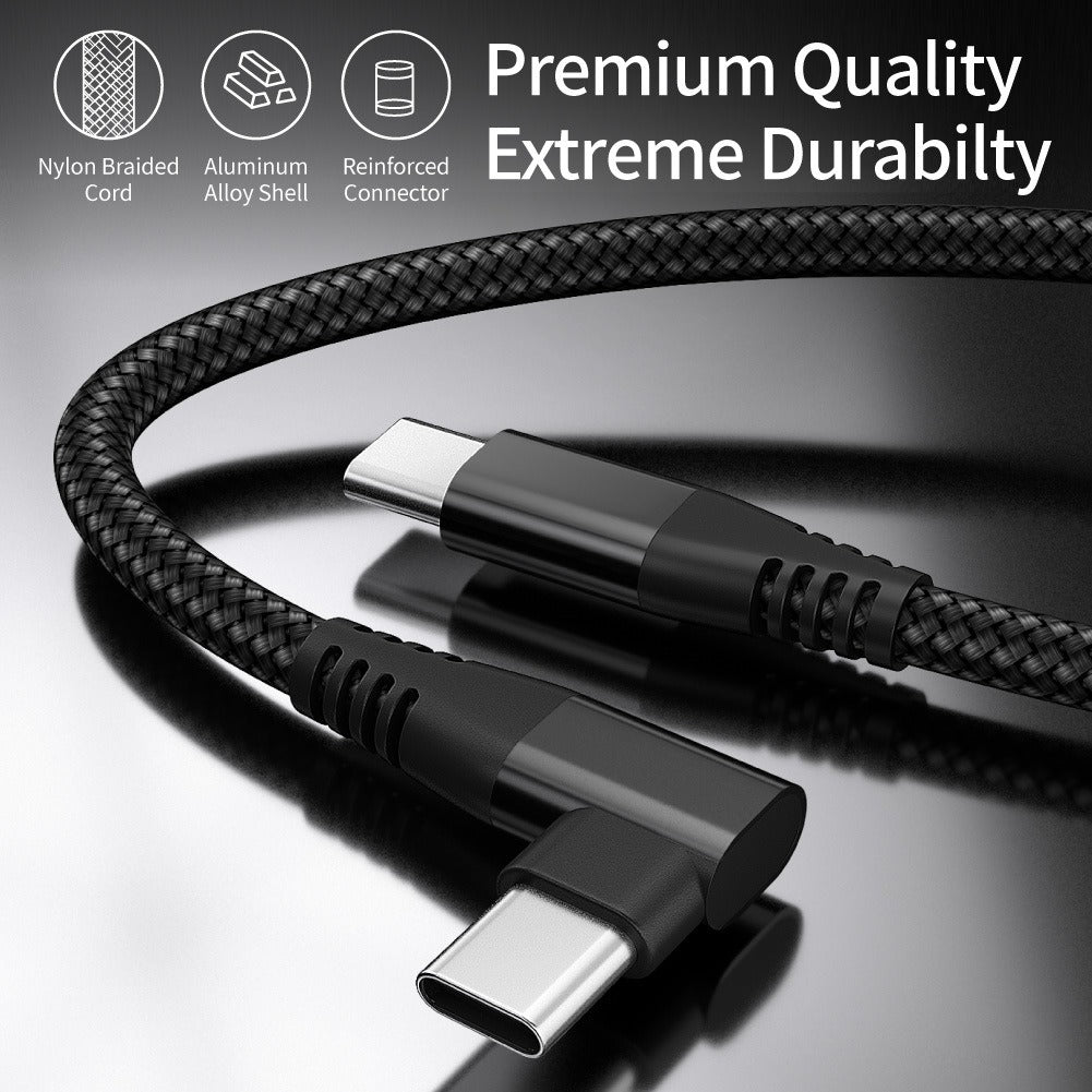 Double head Type-C cable TypeC elbow USB C to C charging cable suitable for Apple 15PD fast charging data cable