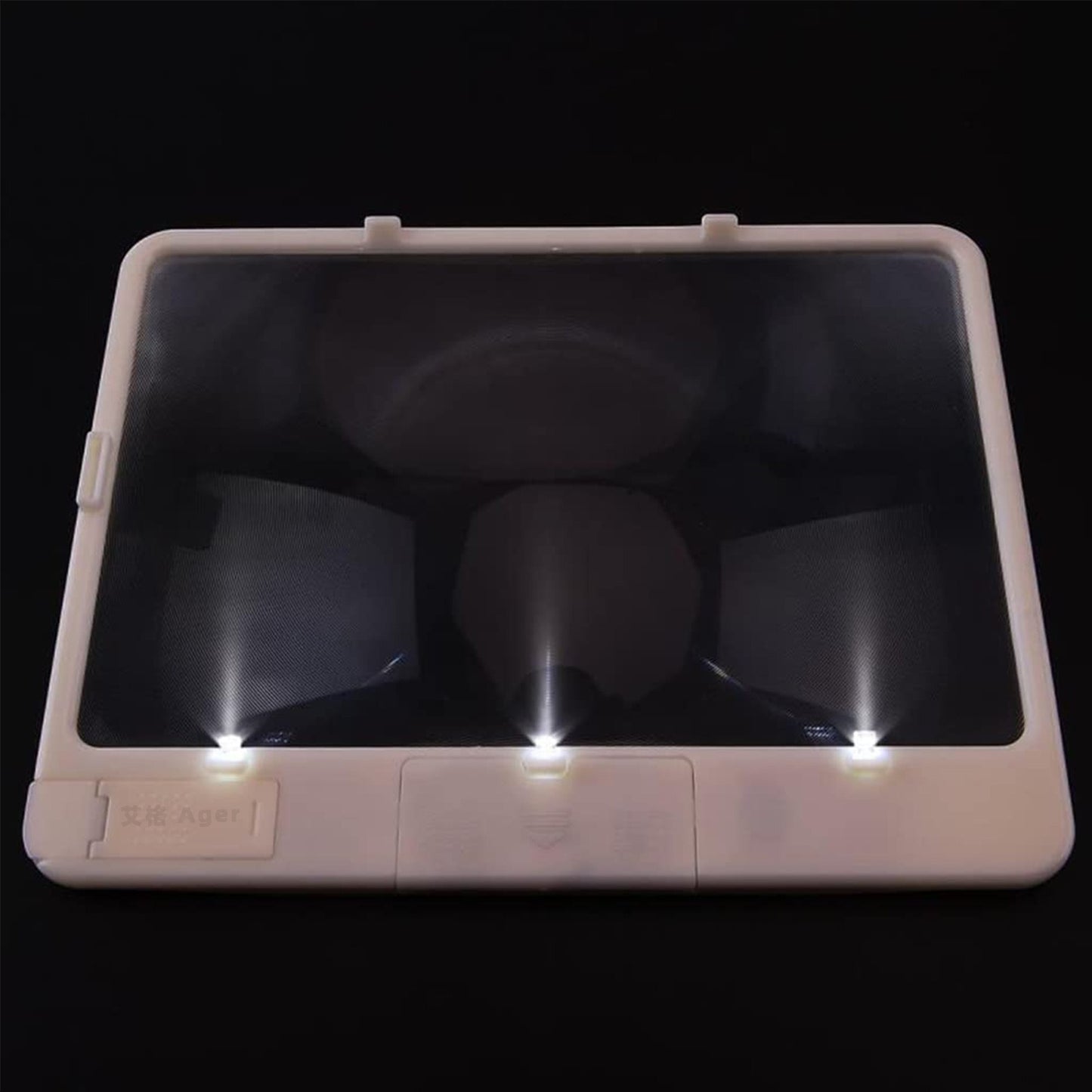 Full page reading 3LED light 3x PVC night light desktop handheld magnifying glass.