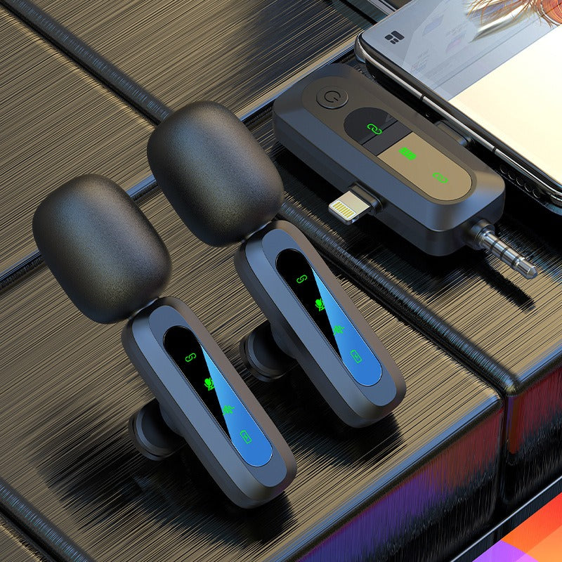 Wireless lavalier microphone J3 three in one interface intelligent sound collection and noise reduction lavalier microphone.