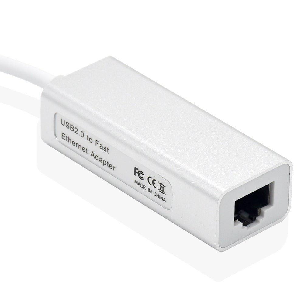 Aluminum alloy 2.0USB 100Mbps Ethernet card with no drive and cable Type - C to RJ45 Ethernet interface converter - GoTypical