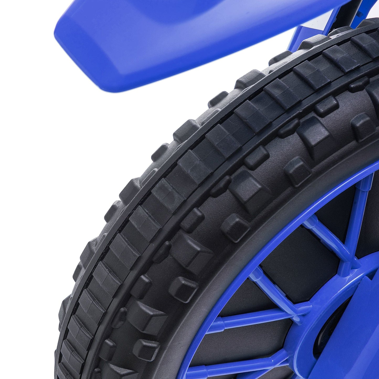 Aosom 12V Kids Motorcycle Dirt Bike Electric Battery - Powered Ride - On Toy Off - road Street Bike with Charging Battery, Training Wheels Blue - GoTypical