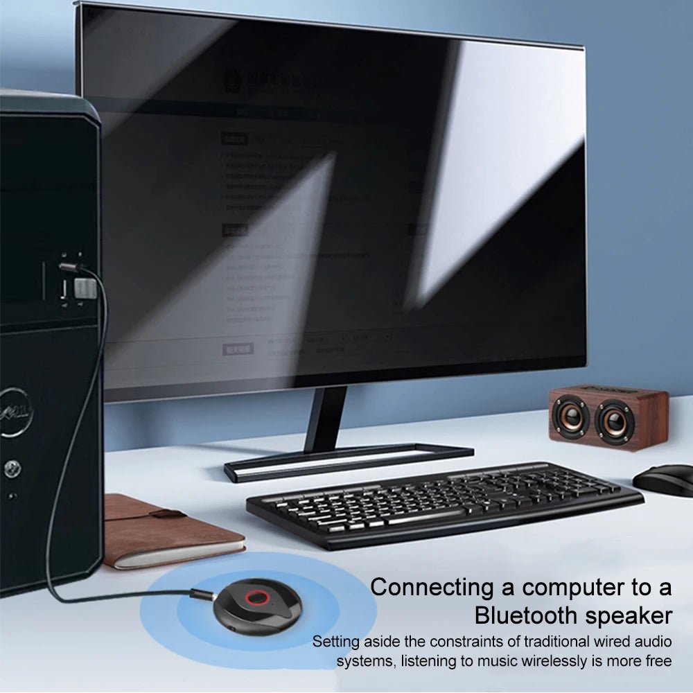 AUX Bluetooth audio receiver transmitter 2 - in - 1 BT5.4 car Bluetooth audio connector Bluetooth adapter - GoTypical