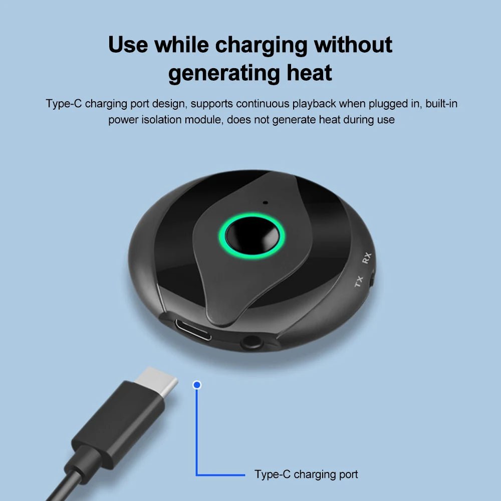 AUX Bluetooth audio receiver transmitter 2 - in - 1 BT5.4 car Bluetooth audio connector Bluetooth adapter - GoTypical