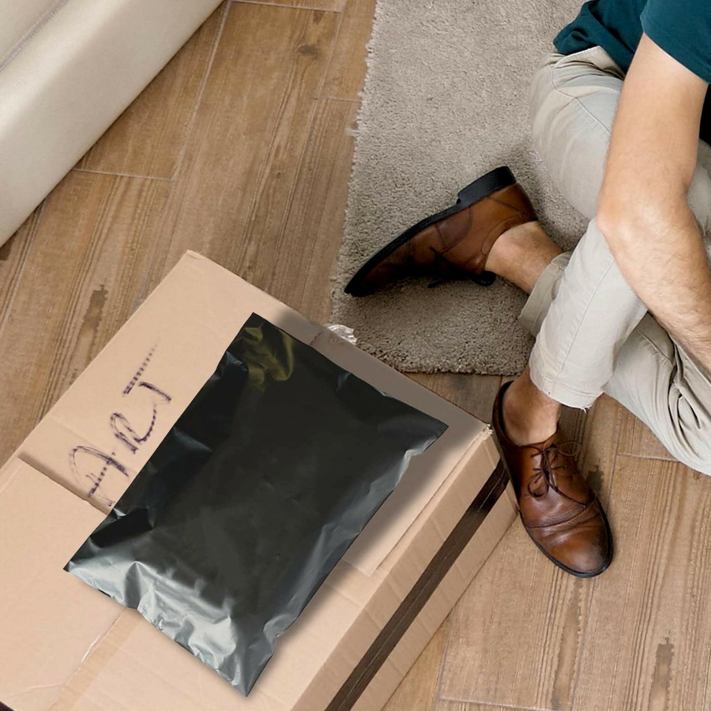 Poly Mailers – AMIFF Black 14.5 x 19 Inch Self-Seal Shipping Bags - GoTypical