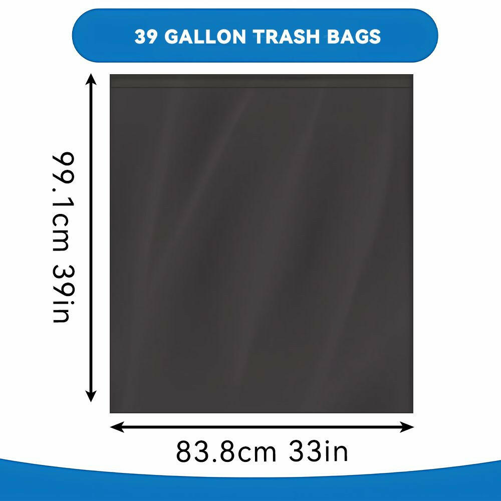 Boxed Disposable Garbage Bag 70 Pieces Puncture Tear Resistant Trash Bags, 39 Gallon Capacity, Multipurpose Cleaning Supplies For Industrial, Garden, Home, And Commercial Use - Durable, Leak - Proof - GoTypical