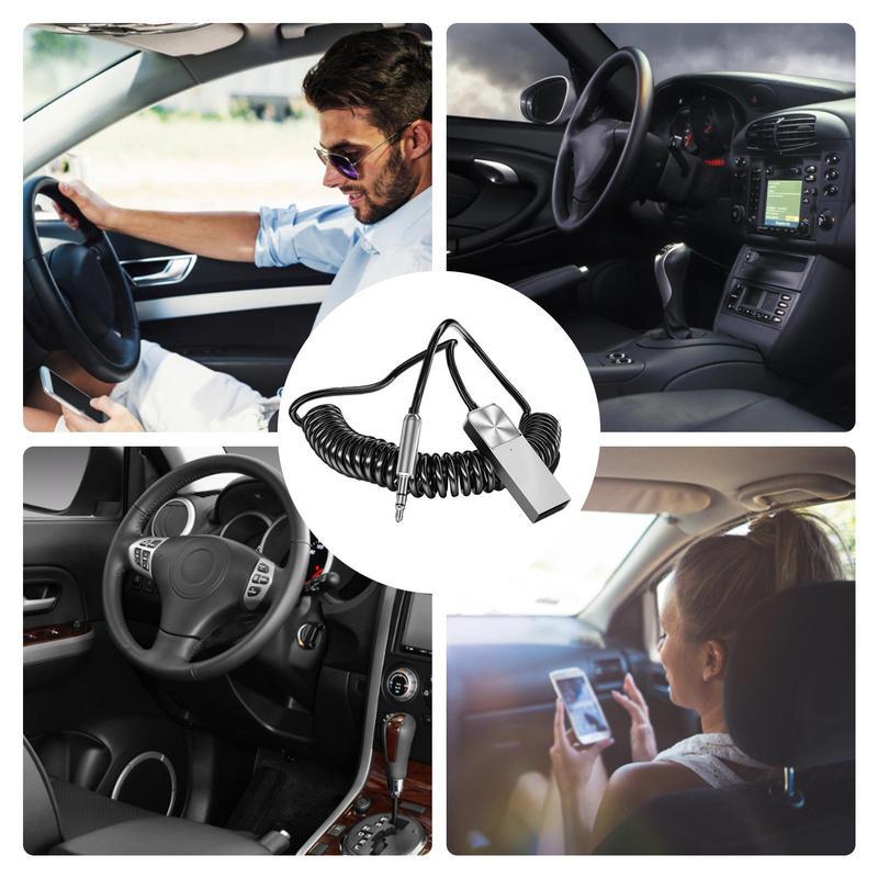 Car multifunctional B27 Bluetooth adapter 5.0 high - definition hands - free navigation call aux interface convenient - GoTypical