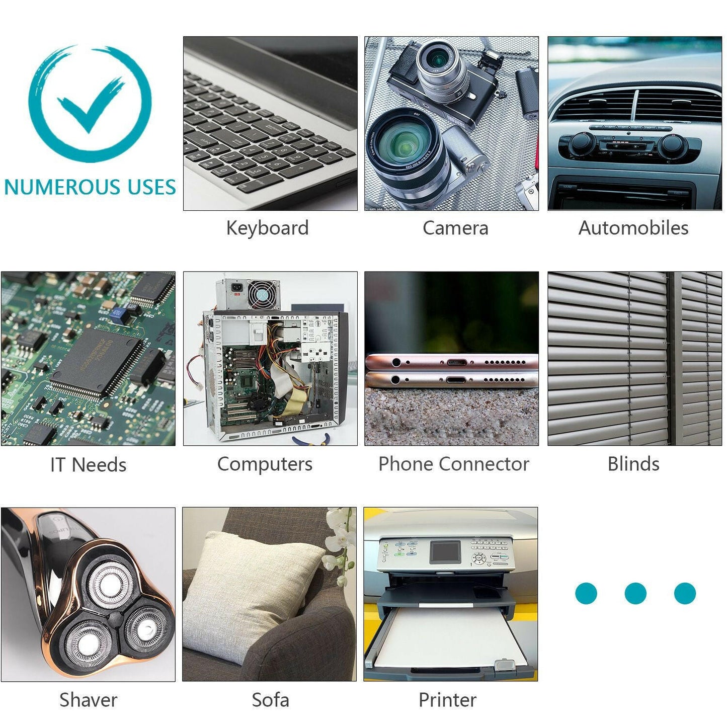 Electric Air Duster – 36000 RPM Rechargeable Cleaner with Long Nozzle - GoTypical