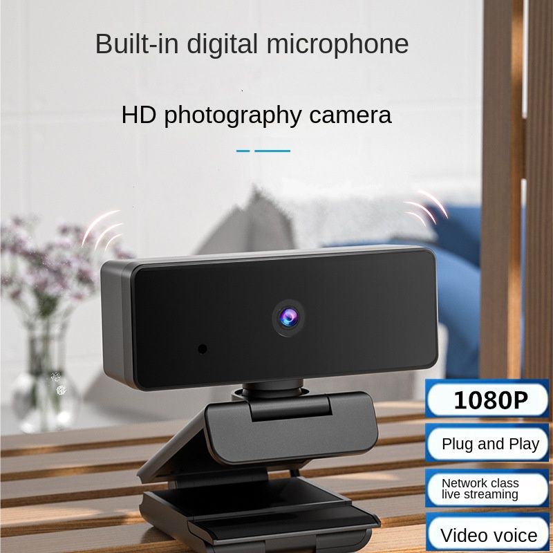 Sanju C185 high-definition 1080P desktop laptop digital camera conference online course video with microphone.