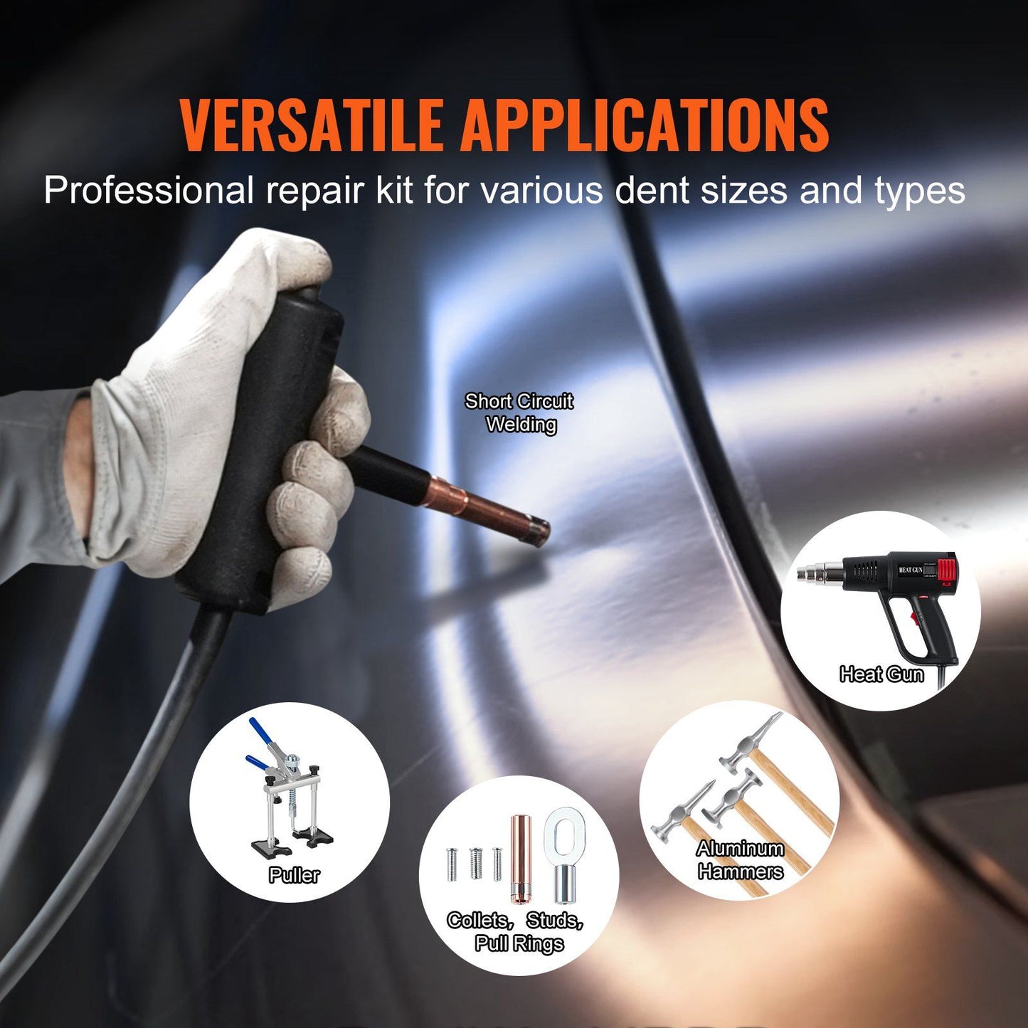 VEVOR Spot Welder Dent Puller 300W Stud Welder Dent Repair for Aluminum Car Body.