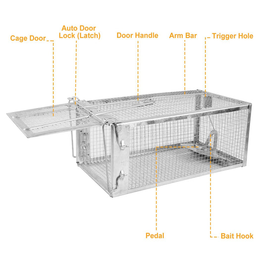 Rat Trap Cage Humane Live Rodent Trap Cage Mouse Control Bait Catch - GoTypical