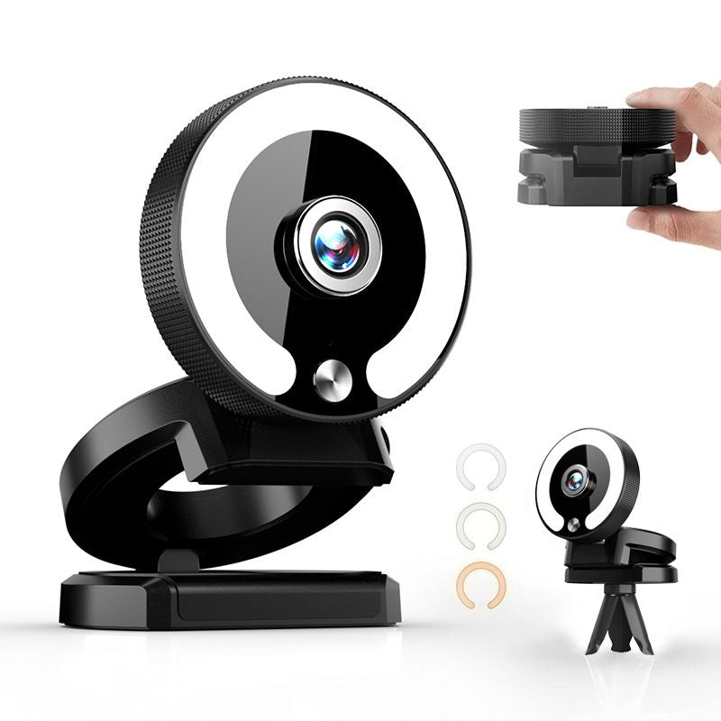 Computer camera 1080P/2K/4K high-definition computer live conference camera with support webcam.