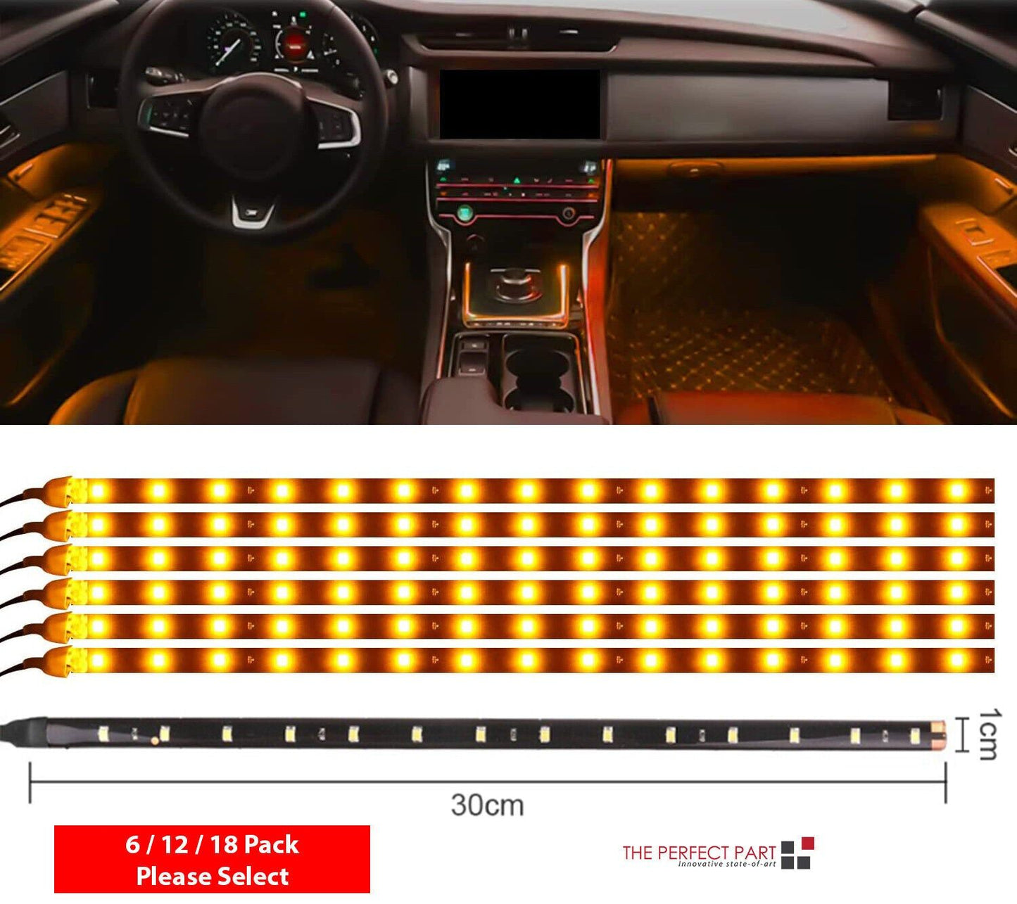 Lot Waterproof 12''/15 DC 12V Motor LED Strip Underbody Light For Car Motorcycle.