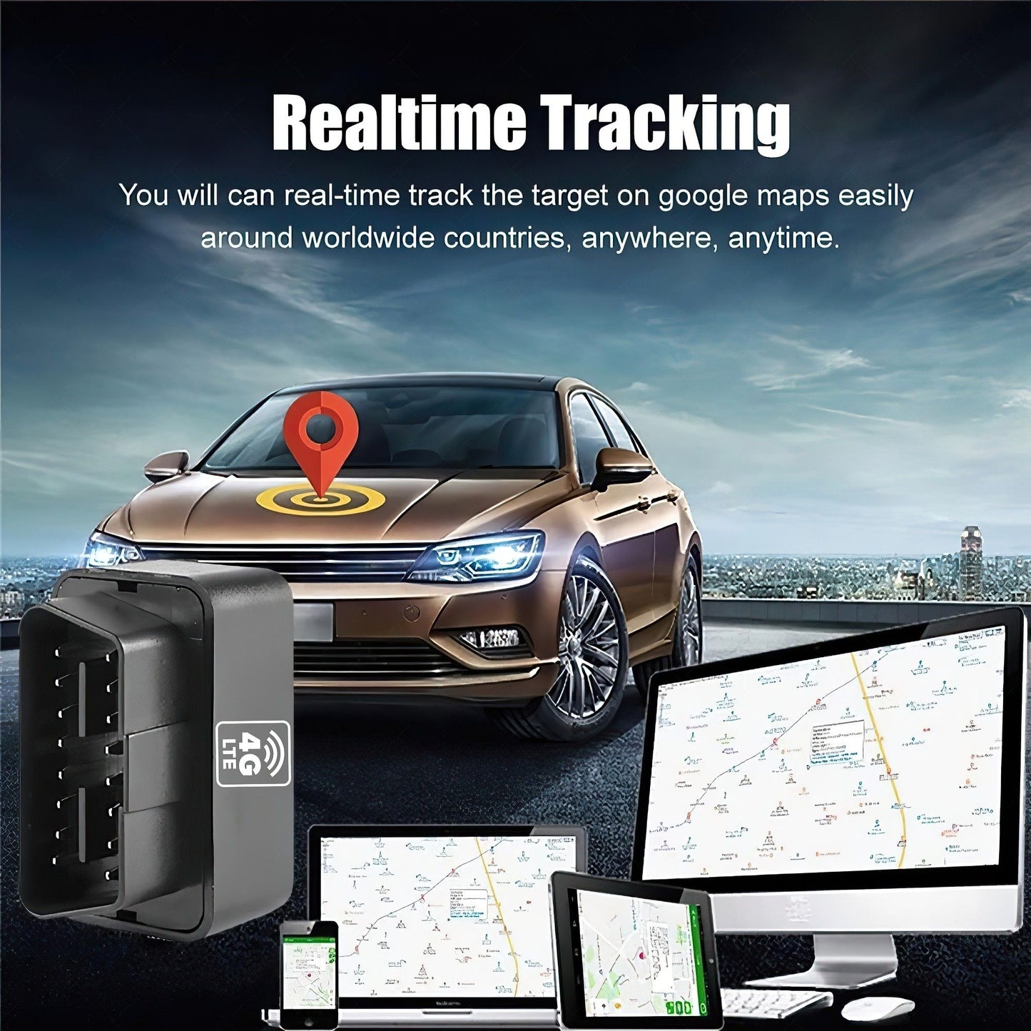 Real Time GPS Tracking Device Fisherman Fishing Water Proof Pouch + GPS card SIM.