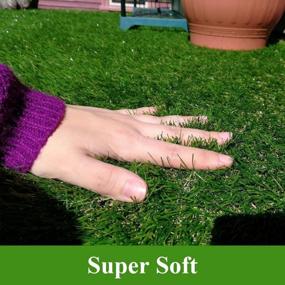 6ft x 10ftIdeal for Backyard, Garden, Lawn Landscape, Patio, Garden & Balcony Turf Mat - Thick Fake Faux Grass with Rubber Backing & Drainage Holes(Grass height 0.78 inches/2cm).