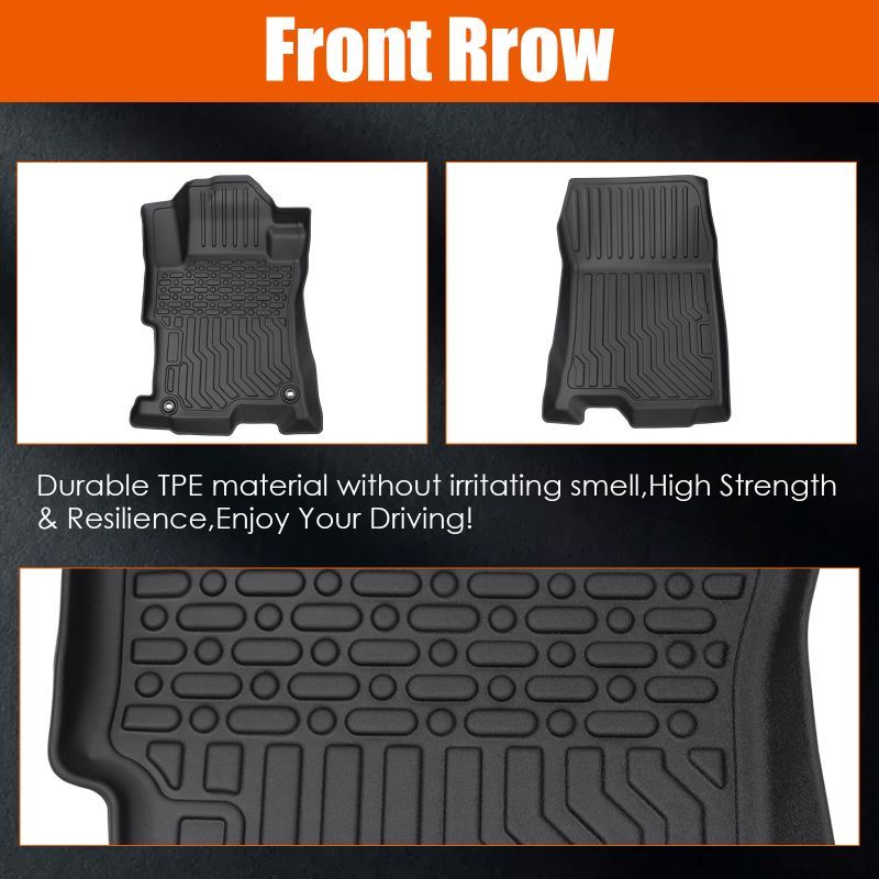 TPE Rubber Car Floor Mats for 2008-2012 Honda Accord.