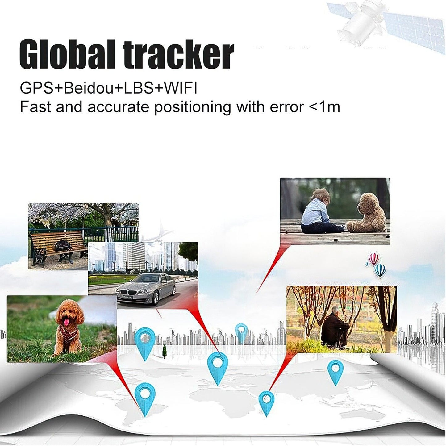GPS Tracking Device for Cars with Waterproof Case + Magnetic Mount.