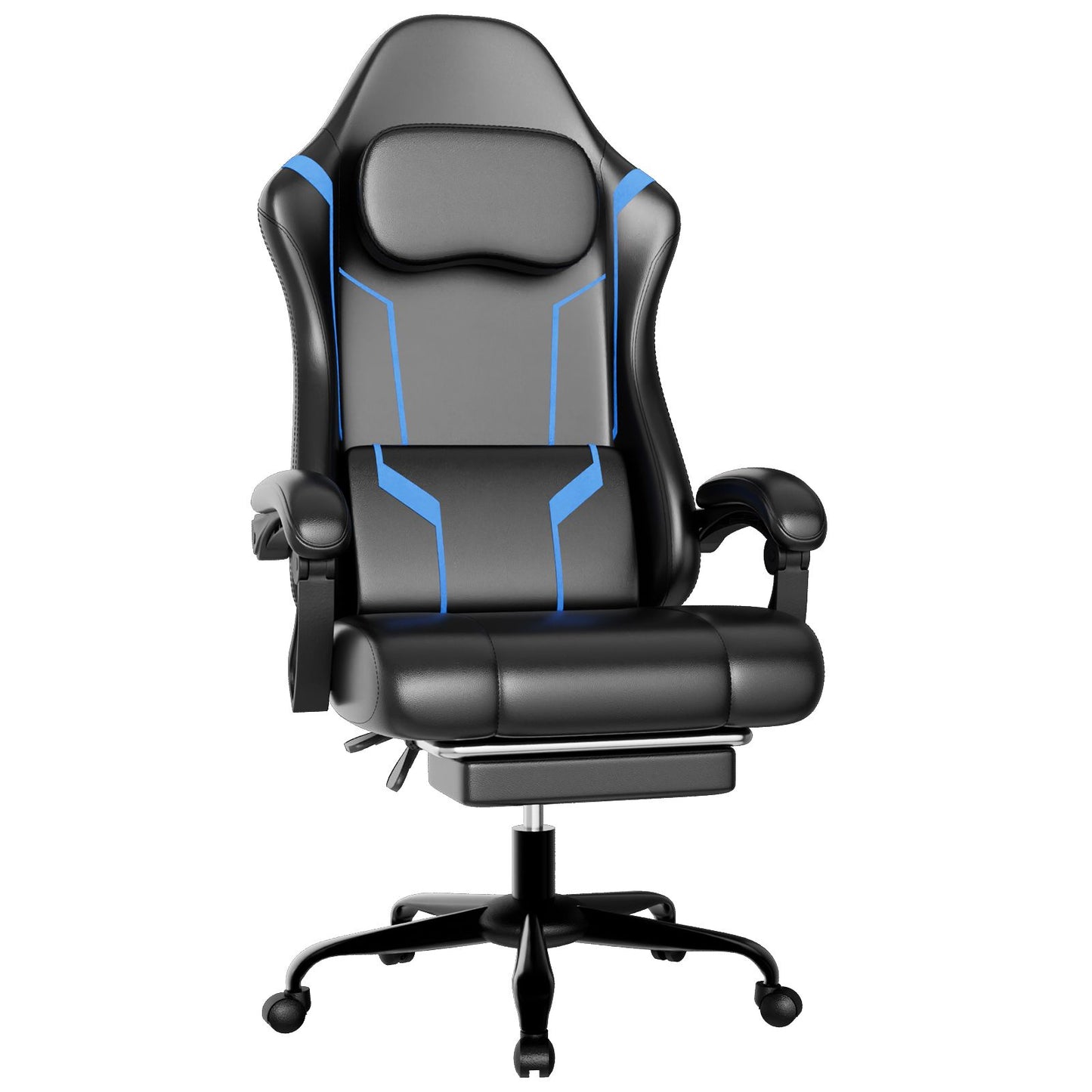 Ergonomic Gaming Chair, Electronic Gaming Chair With Pocket Spring Pad And Footrest, Height Adjustable Computer Chair.