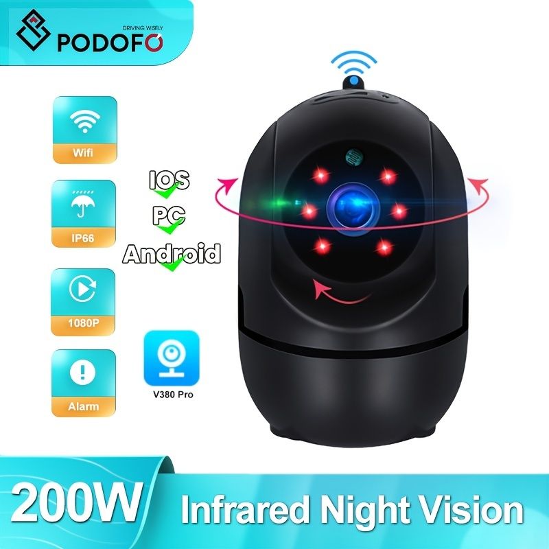 NEW HD 1080P WiFi Smart Net Night Vision Camera 350° Wireless WiFi IP Camera Surveillance CCTV Camera Baby Monitor Home Security Camera Motion Detection Two-way Audio Camera Without TF/SD Card.