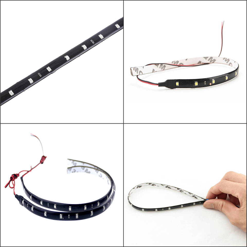 Lot Waterproof 12''/15 DC 12V Motor LED Strip Underbody Light For Car Motorcycle.