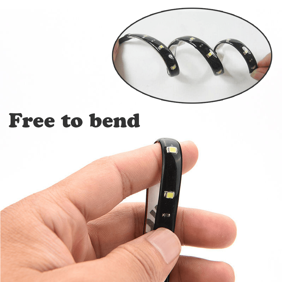 Lot Waterproof 12''/15 DC 12V Motor LED Strip Underbody Light For Car Motorcycle.