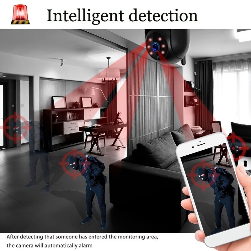 NEW HD 1080P WiFi Smart Net Night Vision Camera 350° Wireless WiFi IP Camera Surveillance CCTV Camera Baby Monitor Home Security Camera Motion Detection Two-way Audio Camera Without TF/SD Card.