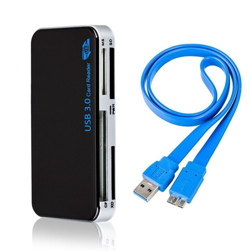 USB 3.0 Memory Card Reader Adapter 5GBPS Fit For CF/TF/SD/Micro SD/XD/M2/MS Card.