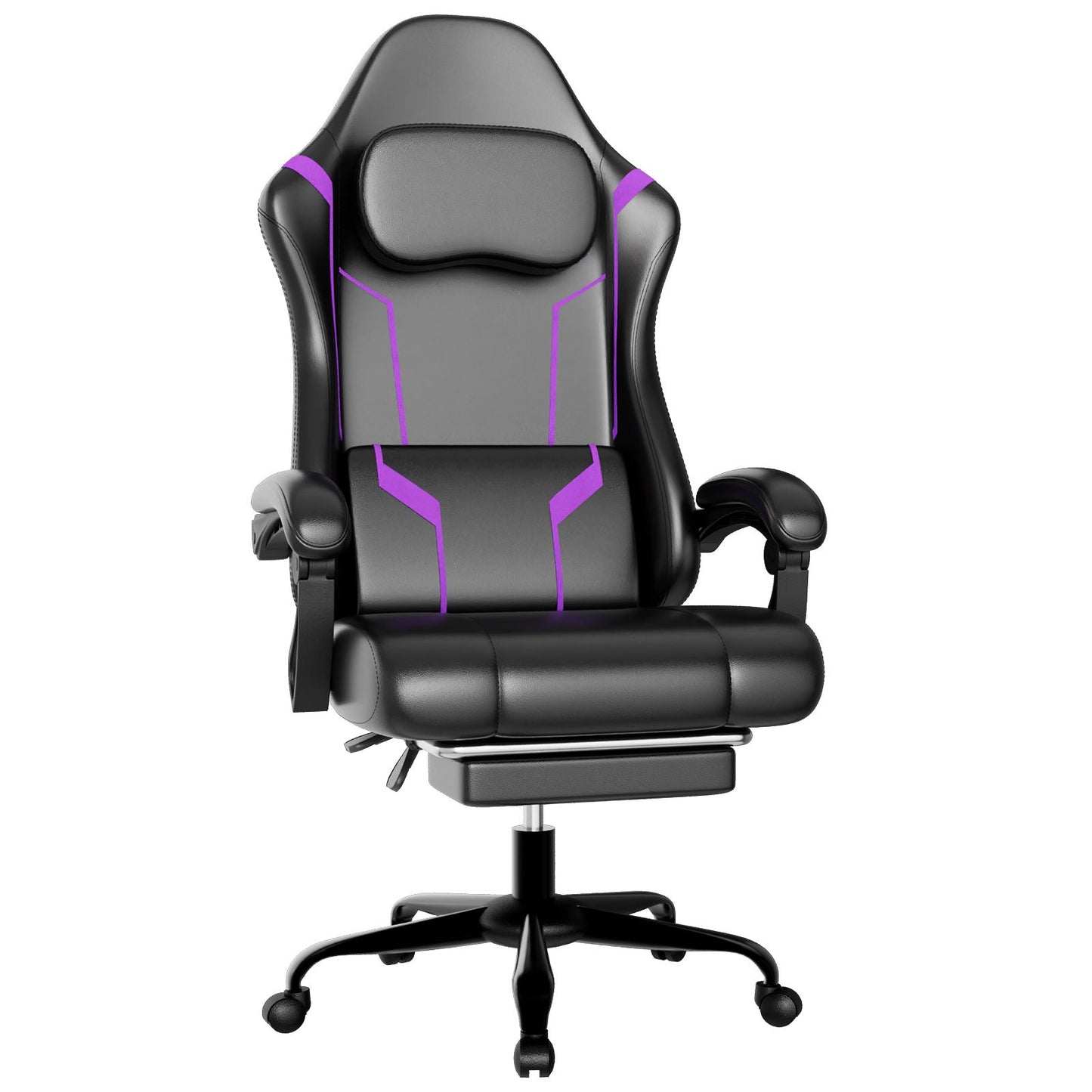 Ergonomic Gaming Chair, Electronic Gaming Chair With Pocket Spring Pad And Footrest, Height Adjustable Computer Chair.