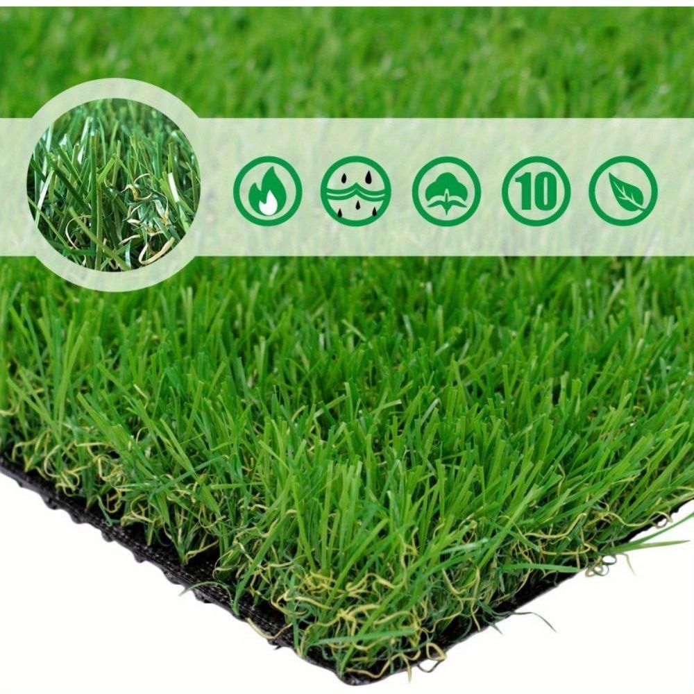 6ft x 10ftIdeal for Backyard, Garden, Lawn Landscape, Patio, Garden & Balcony Turf Mat - Thick Fake Faux Grass with Rubber Backing & Drainage Holes(Grass height 0.78 inches/2cm).