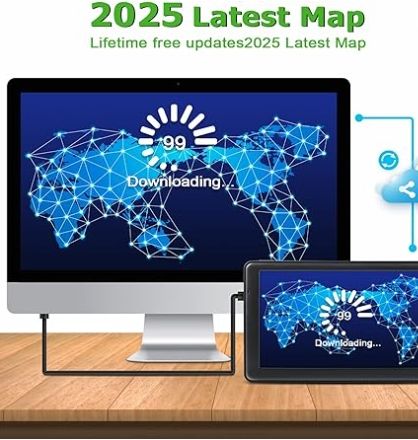 GPS Navigator for Car Truck, GPS Commercial Drivers 2025 Trucker GPS for Semi Truck with 7 in GPS Navigation Systems(Map Free Lifetime Updates), Voice Assist, Speed Limit Warnings.