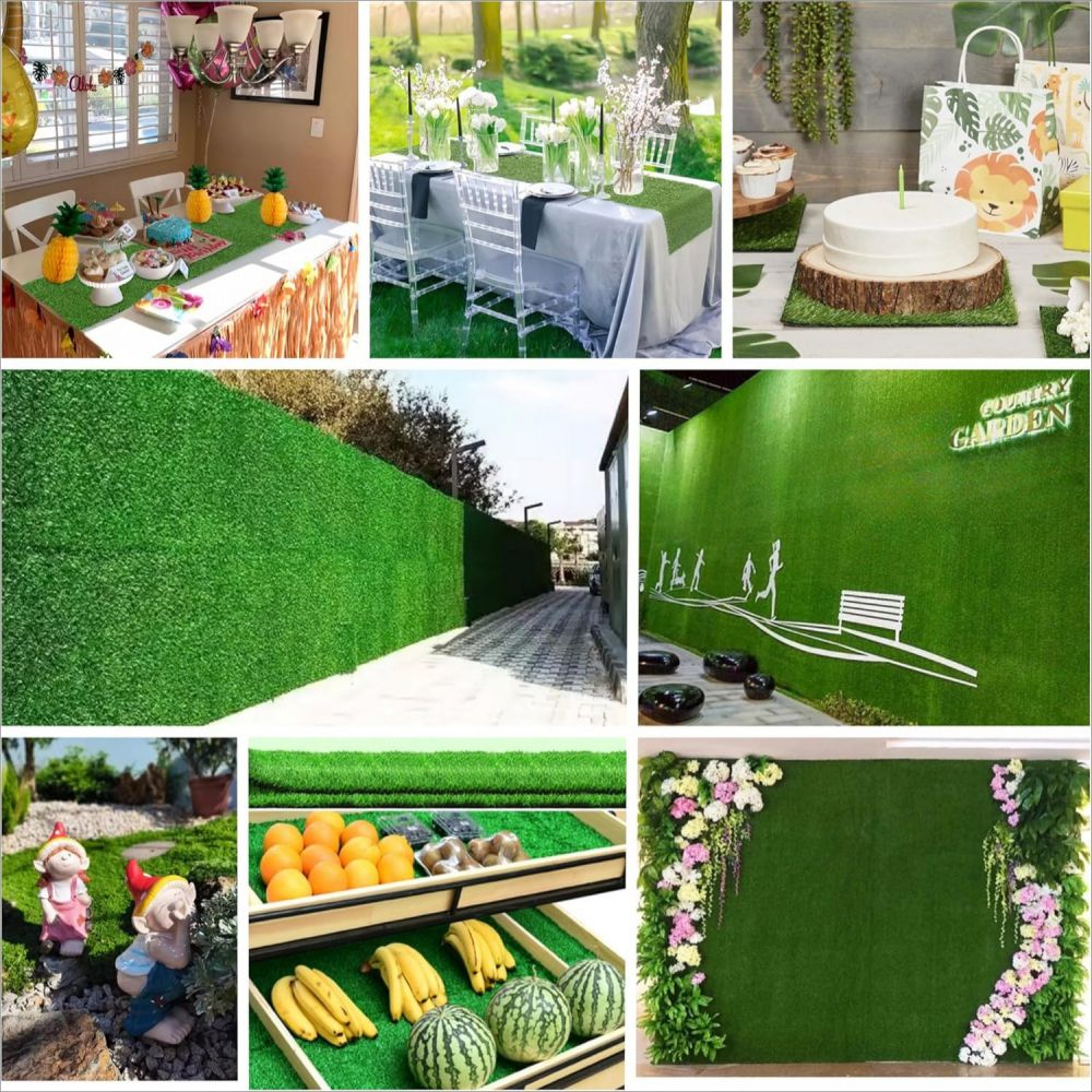 6ft x 10ftIdeal for Backyard, Garden, Lawn Landscape, Patio, Garden & Balcony Turf Mat - Thick Fake Faux Grass with Rubber Backing & Drainage Holes(Grass height 0.78 inches/2cm).