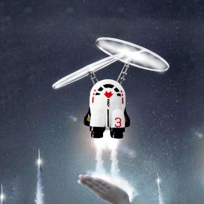 Creative Mini Astronaut Drone Cartoon Spaceman Flying Robot Toys with USB Charging Hand Control Helicopter Kids Gift.