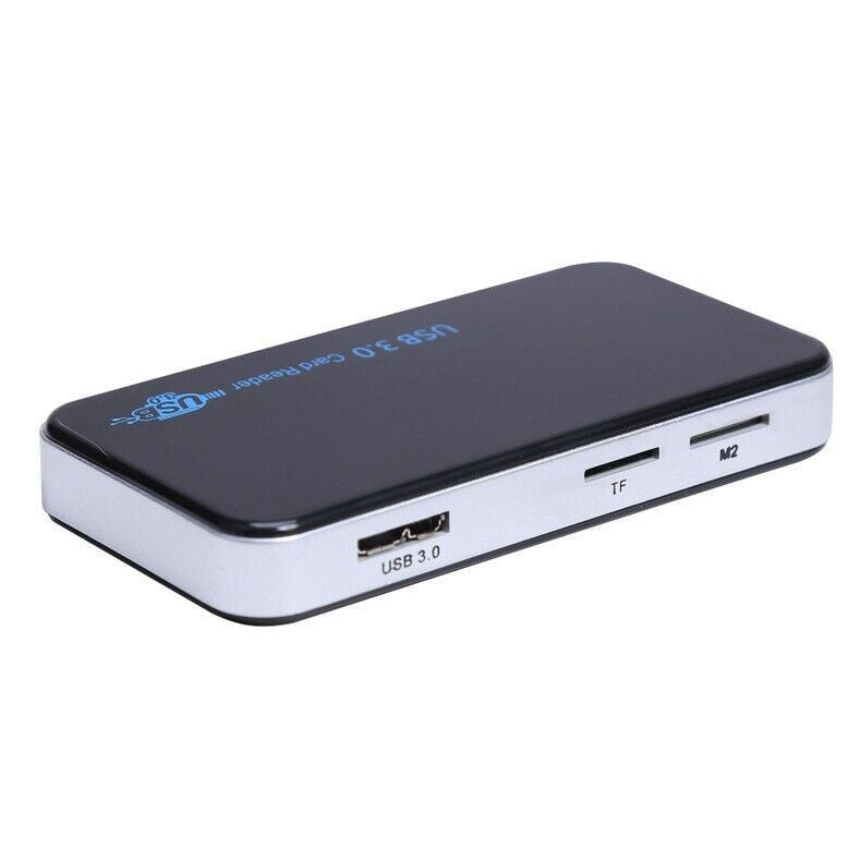 USB 3.0 Memory Card Reader Adapter 5GBPS Fit For CF/TF/SD/Micro SD/XD/M2/MS Card.