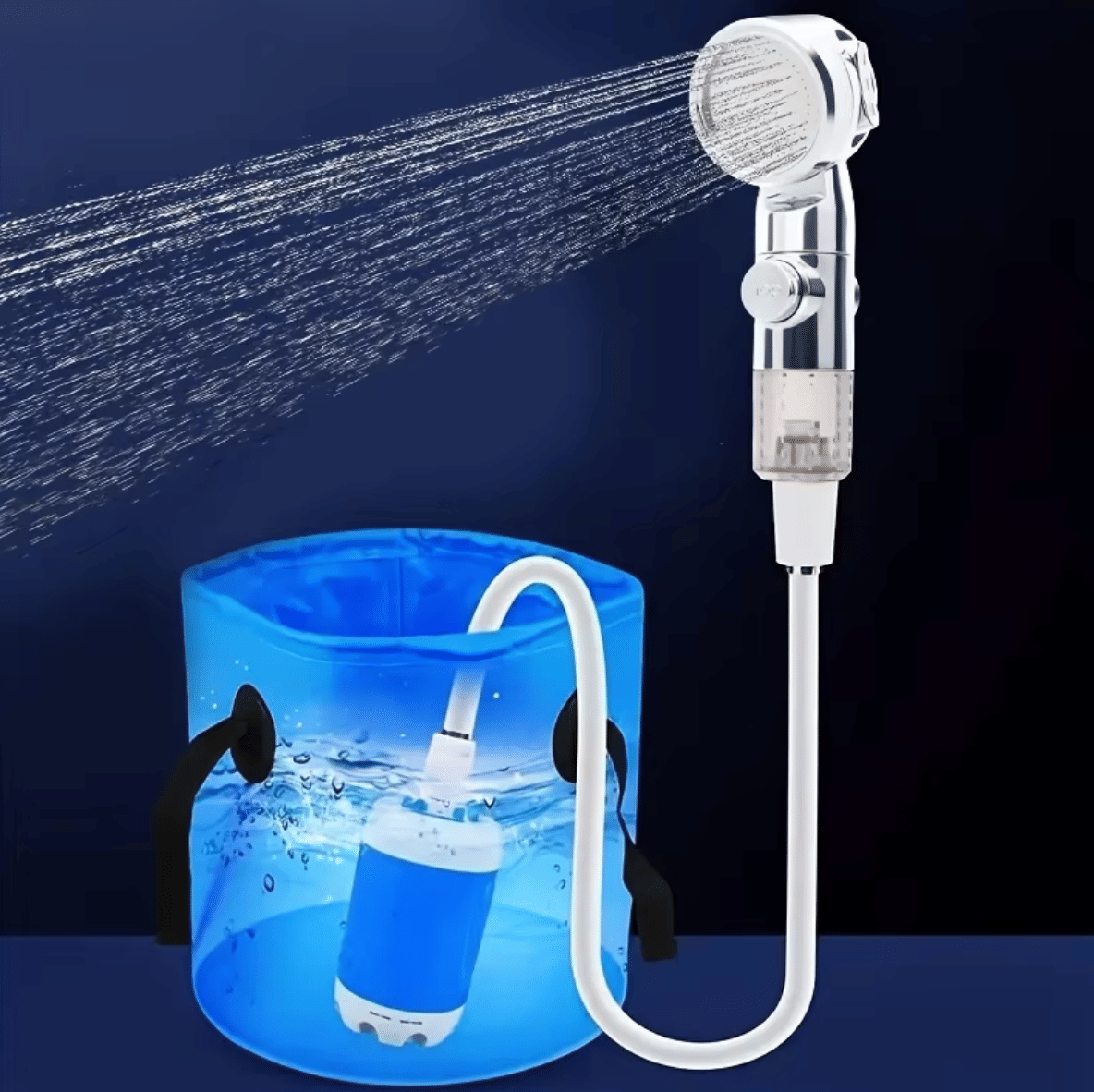Portable USB Rechargeable shower head, Multi-Purpose Watering System,Garden Hose Nozzle with US Standard Connector for Outdoor.
