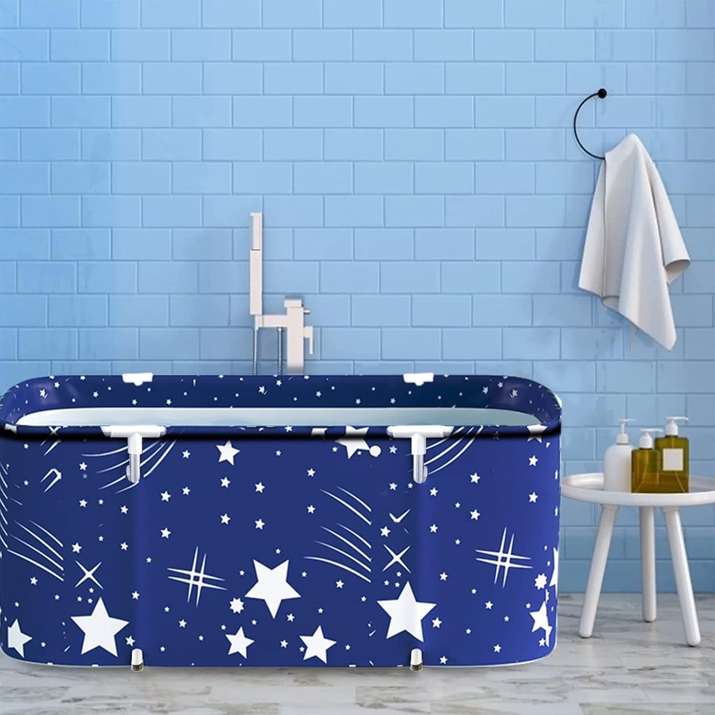 Portable foldable bathtub, thermostatic shower tub tub | ice bath | Separate family bathroom SPA bathtub, shower room soaking vertical bathtub, effective temperature maintenance.