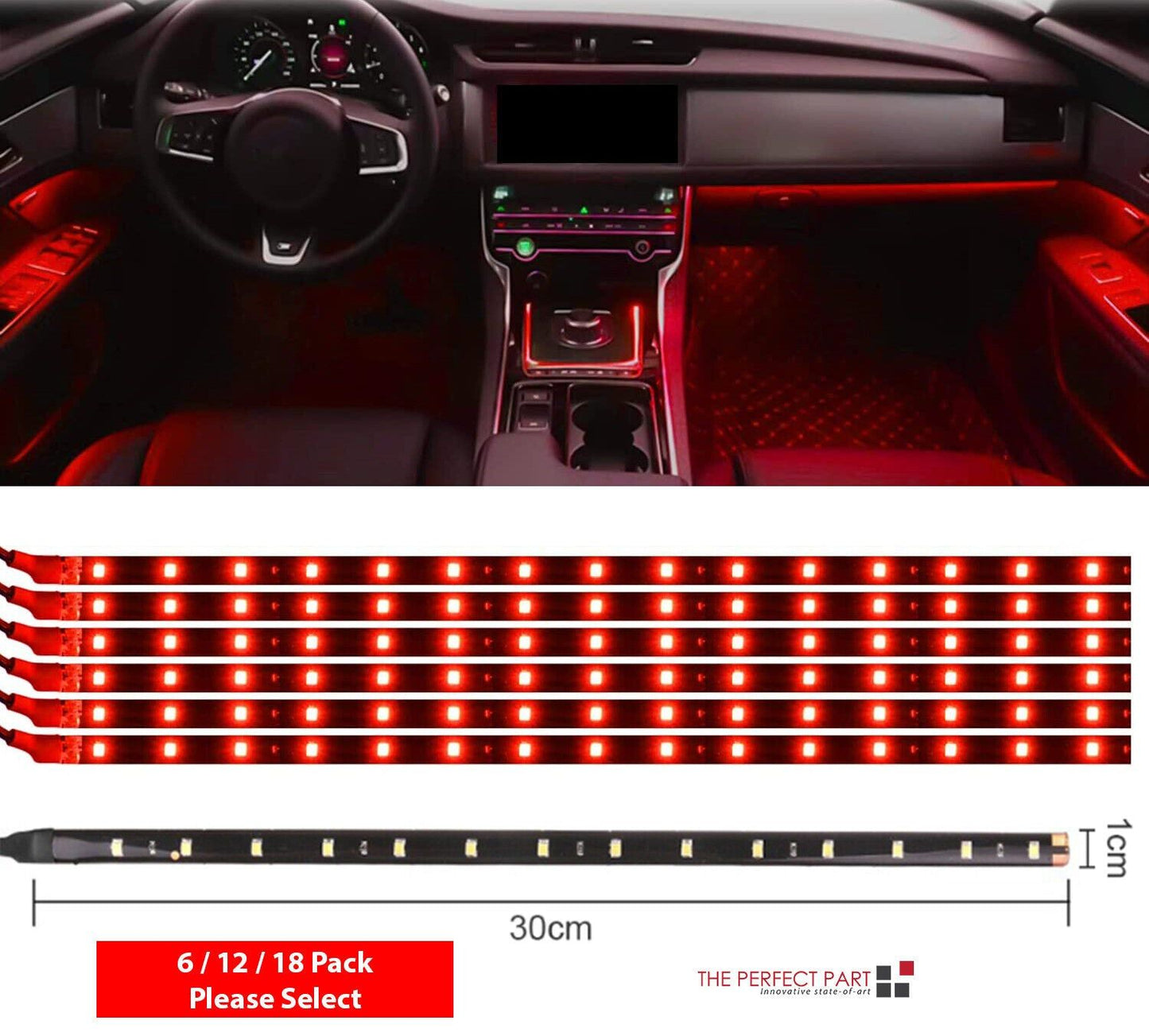 Lot Waterproof 12''/15 DC 12V Motor LED Strip Underbody Light For Car Motorcycle.